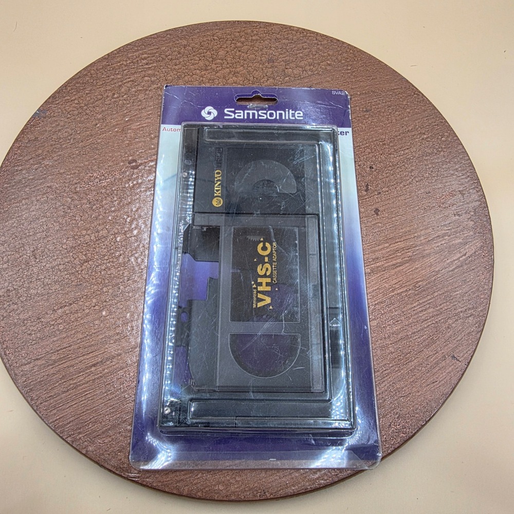 Samsonite SVA2 Automatic Self-Loading VHS-C Cassette Adapter Motorized Kinyo NEW